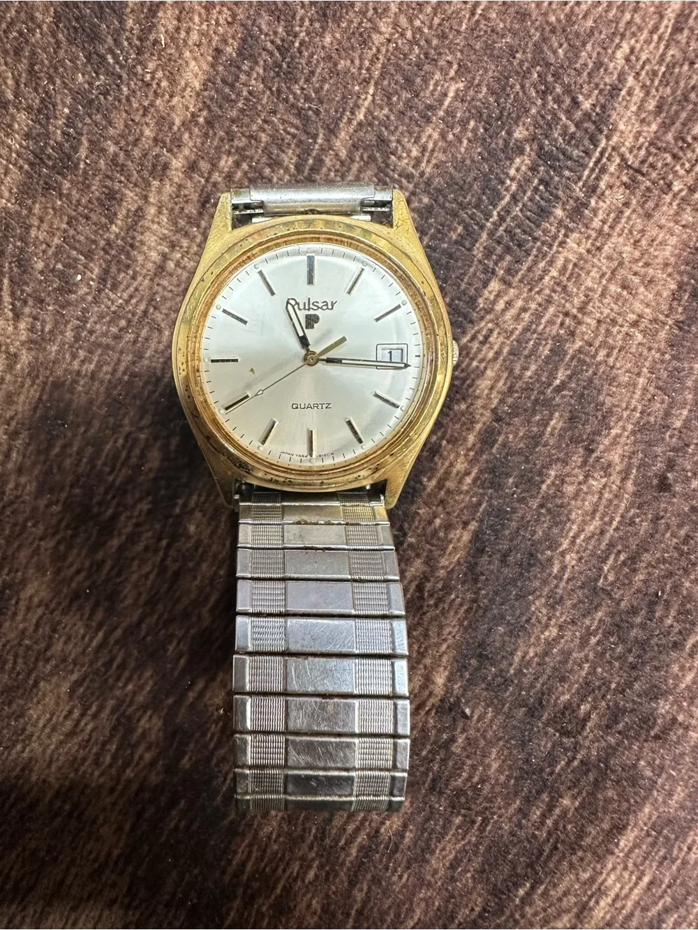 Vintage Pulsar Two-Tone Stainless Back Engraved Watch